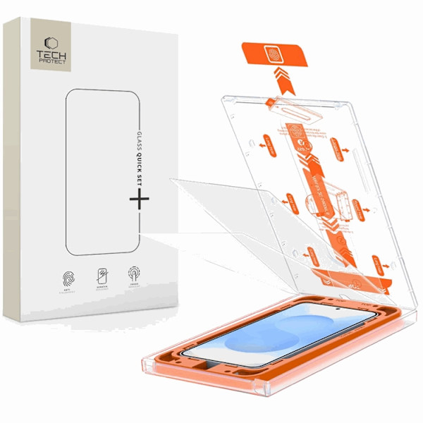 Tech-Protect [2-Pack] Galaxy S25 Härdat Glas Skärmskydd Quick Set Transparent