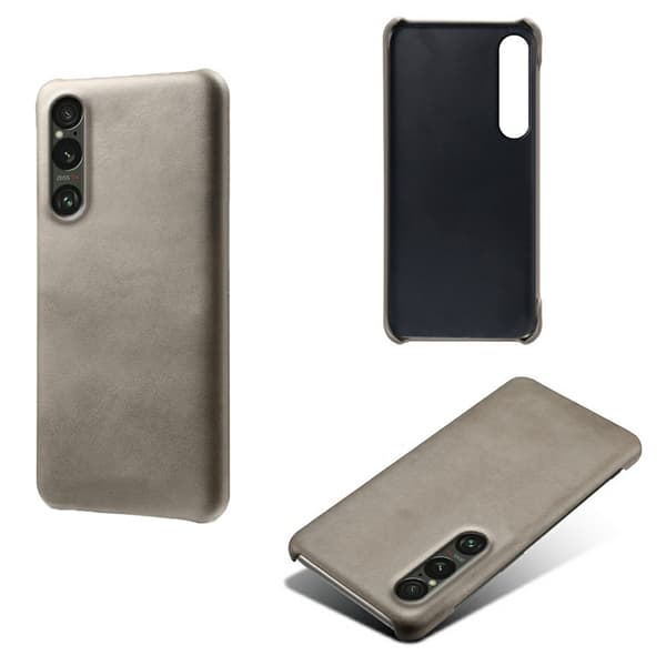 Mobilskal till Sony Xperia 1 VII Calfskin Texture PU-Läder - Grå Grå