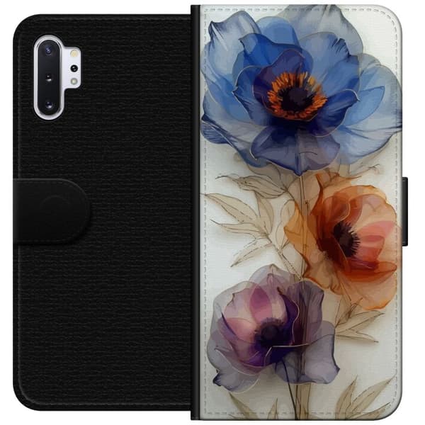 Plånboksfodral till Samsung Galaxy Note10+ med Silkesblommor