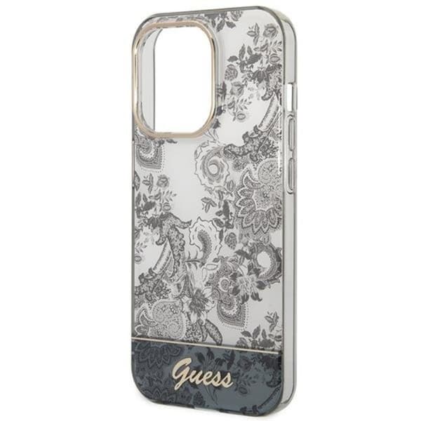 GUESS iPhone 14 Pro Max Skal Porcelain Collection - Harmaa Grå
