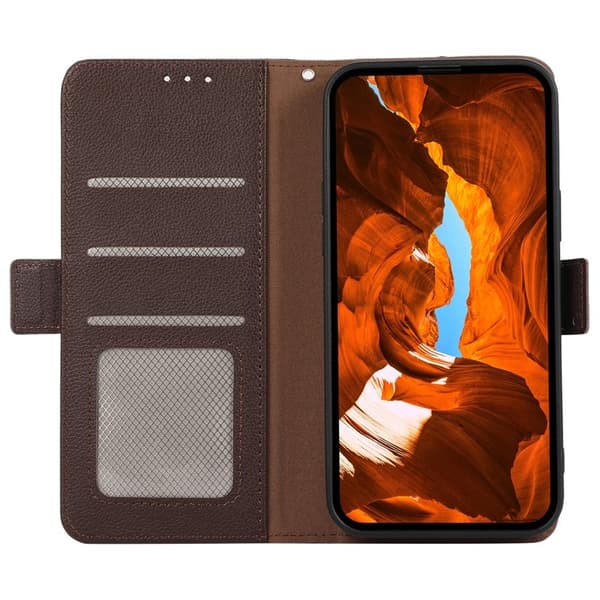 ABEEL Mobilskal till Xiaomi 15 Ultra KonstLäder RFID-Skydd Brun