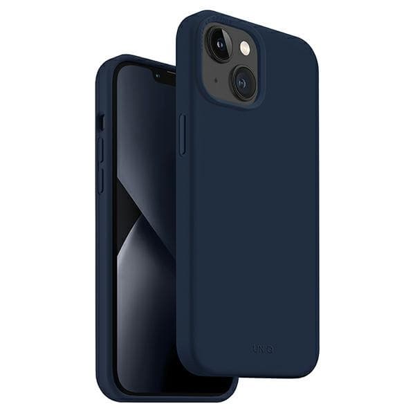 UNIQ Telefontaske til iPhone 14 Plus MagSafe Lino - Navy