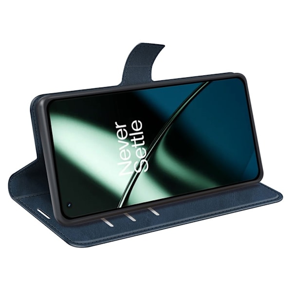 OnePlus 11 5G Plånboksfodral Calf Texture Flip - Blå Blå