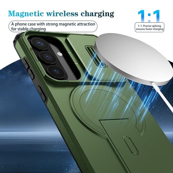 Mobilskal för Samsung Galaxy S26 Plus Magnetiskt Kickstand - Grön