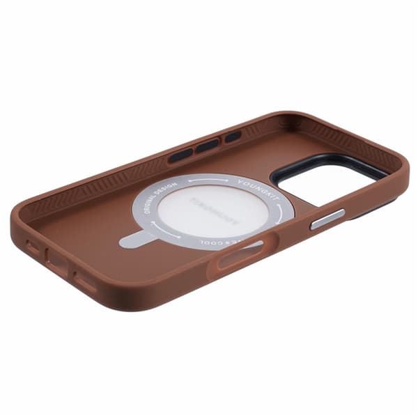 Youngkit Mobilskal till iPhone 16 Pro Max Magafe Rotating Kickstand - Brun Brun
