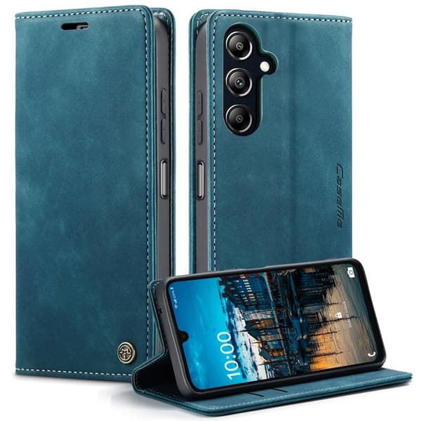 CASEME 013 Series Konstläder Plånboksfodral för Samsung Galaxy A16 5G - Blå