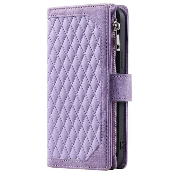 iPhone 14 Pro Max Plånboksfodral Rhombus - Lila