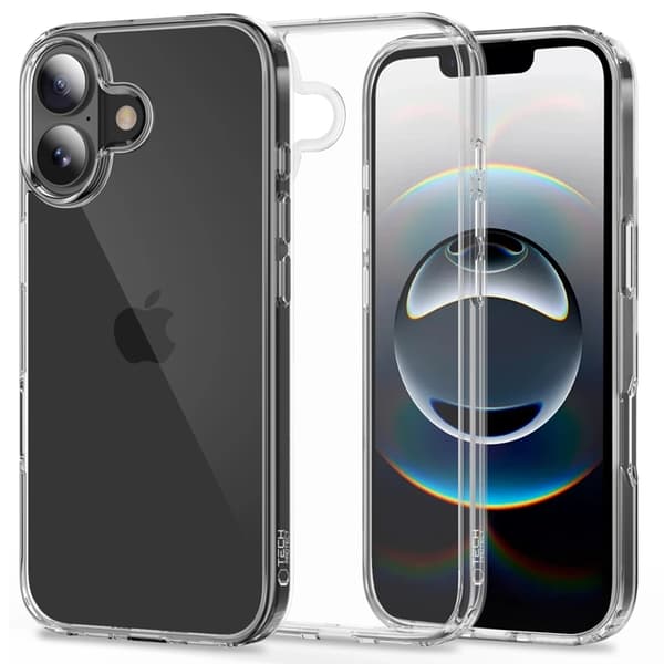 Tech-Protect Telefontaske til iPhone 17 Flexair Hybrid - Klar Svart