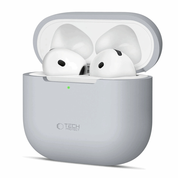 Tech-Protect AirPods 4 Skal Silikon - Crayon Grå Grå