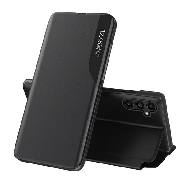 Eco Läder View Fodral Galaxy A14 5G - Musta Black