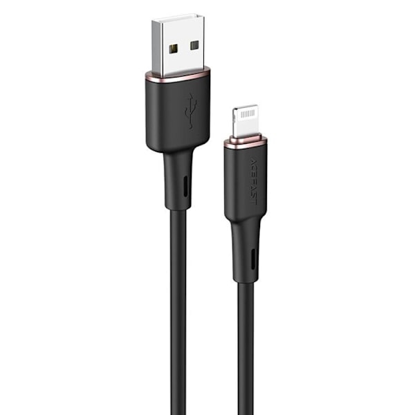 Acefast USB-A till Lightning kabel 1.2m - Svart Svart