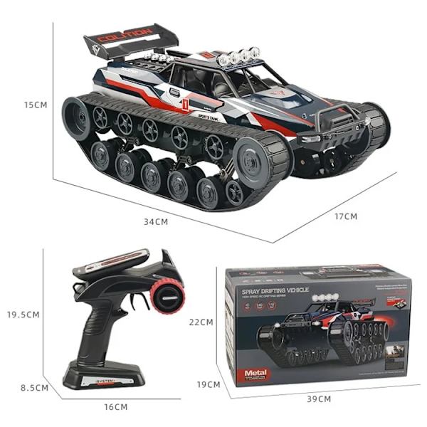 Fjärrkontroll High Speed ​​Drift Stunt Dim Spray Tank