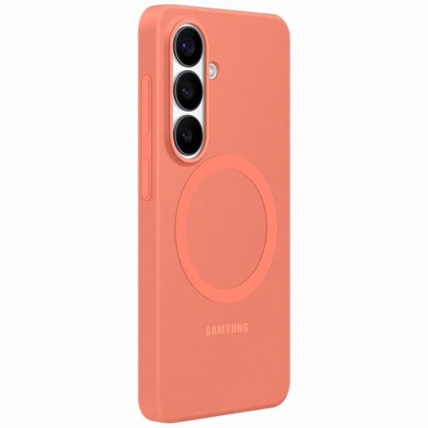 SAMSUNG Mobilskal För Galaxy S26 MagSafe Silikon Magnet - Coral Orange