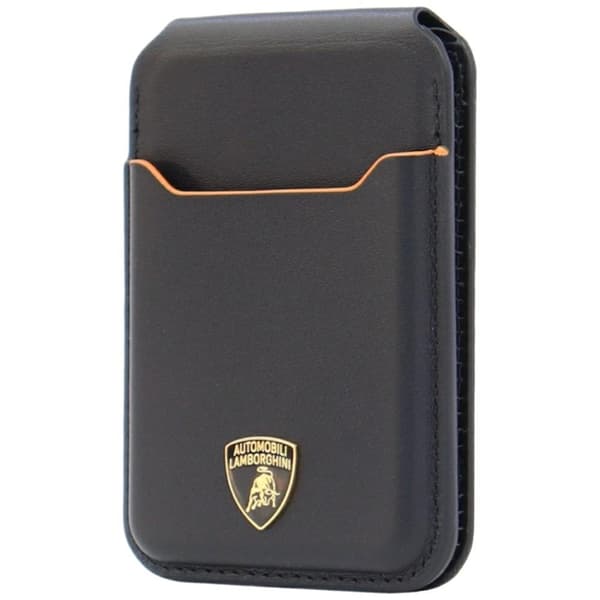 Lamborghini MagSafe Korthållare D1 Magnetisk Äkta Läder - Orange Orange