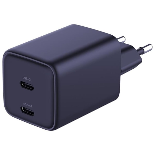 3MK Hurtig Oplader 45W 2xUSB-C QC4+ PPS 2C Super Hurtig - Sort Svart