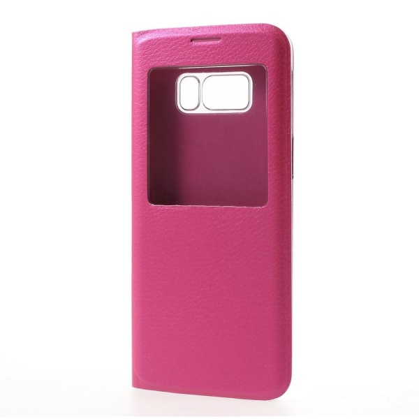 Flip View mobilfodral till Samsung Galaxy S8 Plus - Magenta