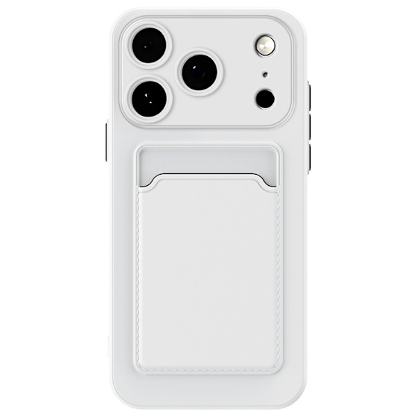 Mobilskal till iPhone 17 Pro Max Korthållare TPU - Vit Vit