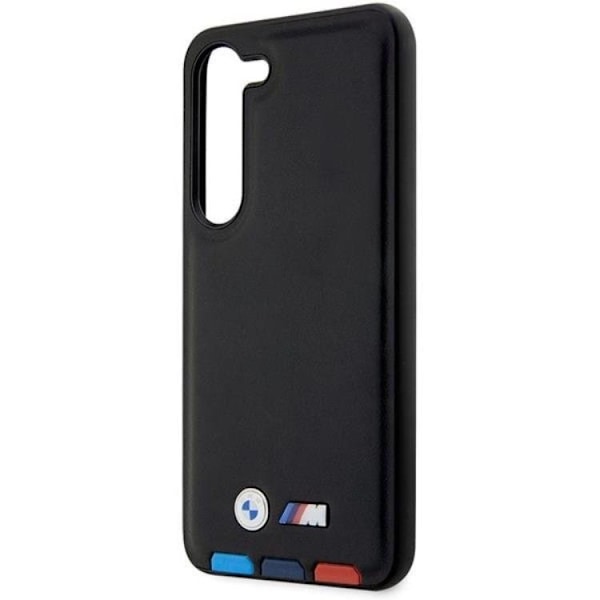 BMW Galaxy S23 Plus Skal Läder Stamp Tricolor - Svart Svart