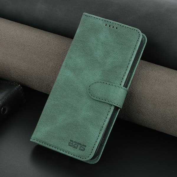 AZNS Samsung Galaxy A33 5G Plånboksfodral i Konstläder - Grön