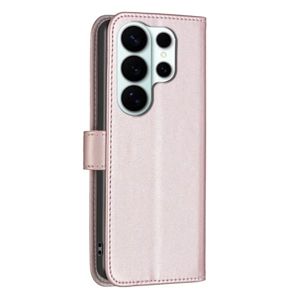 BINFEN Samsung Galaxy S26 Ultra Plånboksfodral Folio Flip Konstläder - Roséguld