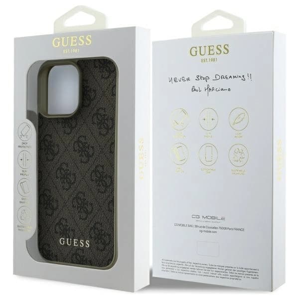 Guess Mobilskal till iPhone 16 Pro 4G Charms Collection - Brun Brun