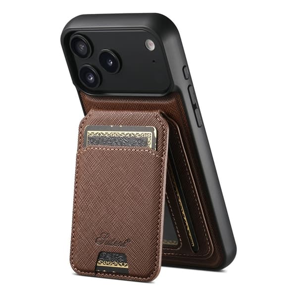 SUTENI Mobilskal till iPhone 17 Pro Max MagSafe Cross Texture H18 - Brun Brun