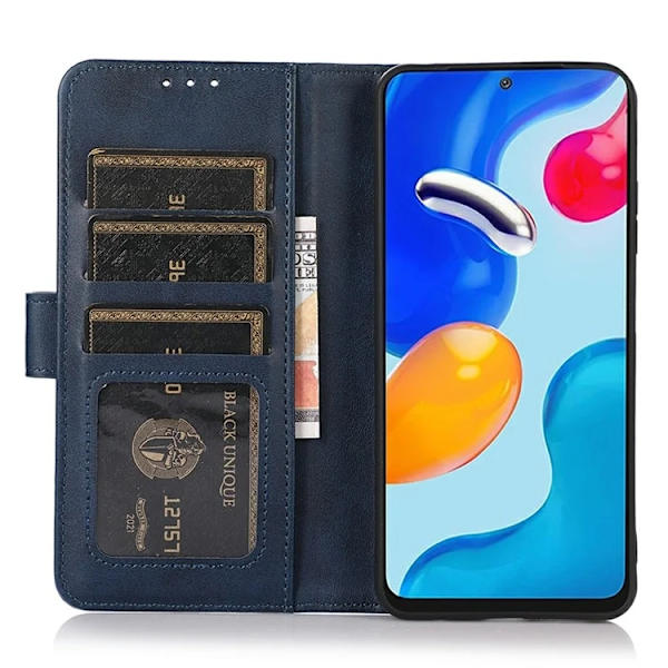 Sony Xperia 1 VII Plånboksfodral Cowhide Texture Konstläder - Blå