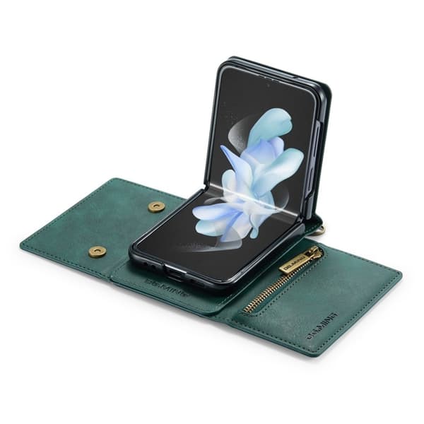 DG.MING Samsung Galaxy Z Flip3 Plånboksfodral RFID-Skydd Grön