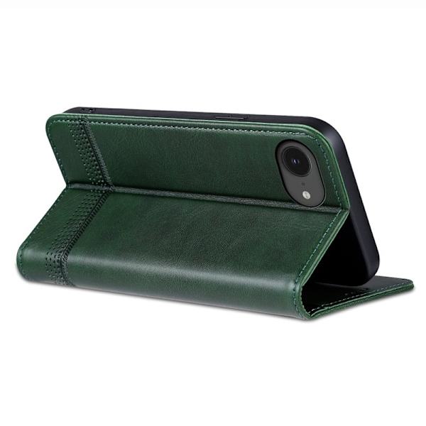 AZNS iPhone 16e Plånboksfodral Konstläder - Grön
