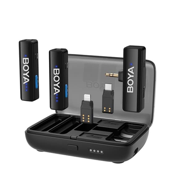 BOYA Mikrofon BOYALINK V2.0 3.5mm Trådlöst X2-system Lightning USB-C