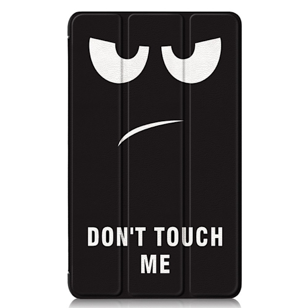 Galaxy Tab A9 Fodral Pattern Printing Tri-fold Konstläder Svart