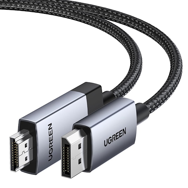 UGreen Kabel DisplayPort Till HDMI 1m - Grå