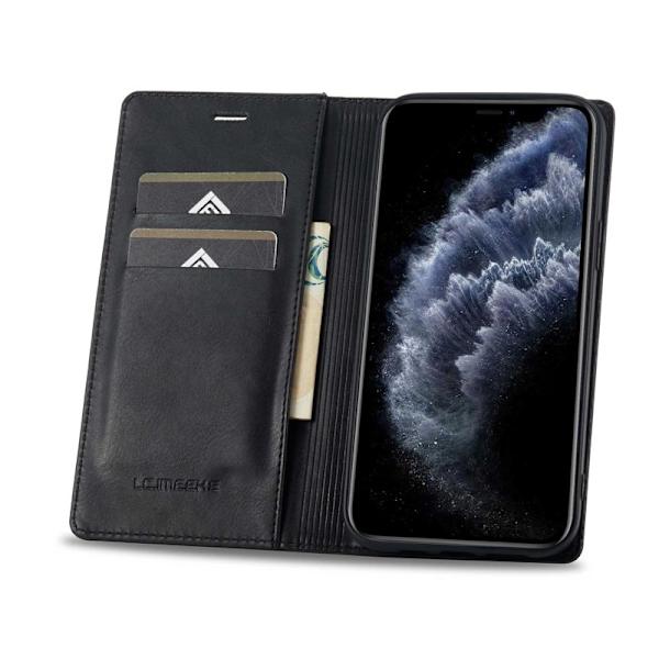 LC.IMEEKE iPhone 11 Pro Max Plånboksfodral i Konstläder - Svart