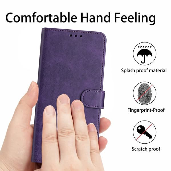 Plånboksfodral för Samsung Galaxy S26 Flip Ställ Konstläder - Lila