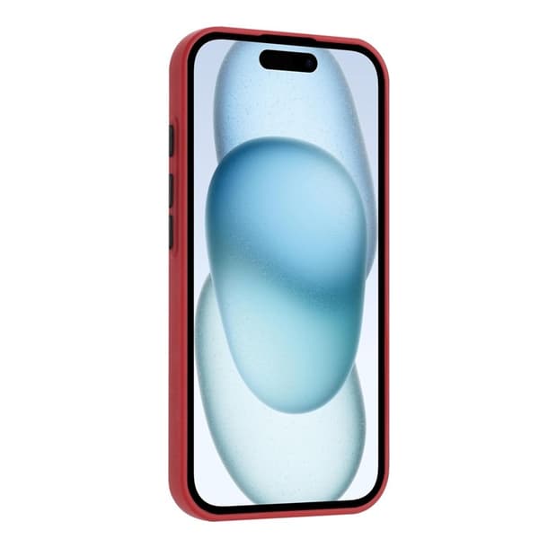 Mobilskal till iPhone 16 Plus Korthållare TPU - Hagtornsröd Röd
