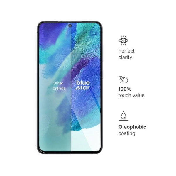 Blue Star Samsung Galaxy S21 FE Härdat Glas Skärmskydd