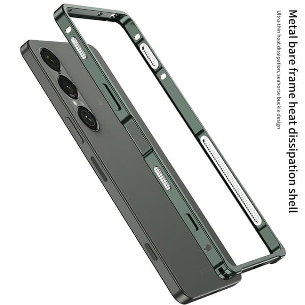 Mobilskal till Sony Xperia 1 VII Bumper med Metallram - Silver Silver