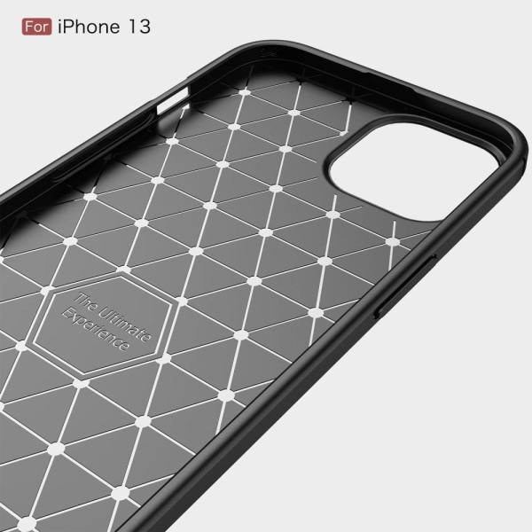 Carbon Fiber Texture Skal iPhone 13 - Svart Svart