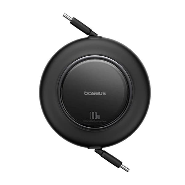 Baseus Infällbar USB-C till USB-C 100W Kabel 2m Free2Pull Mini Svart