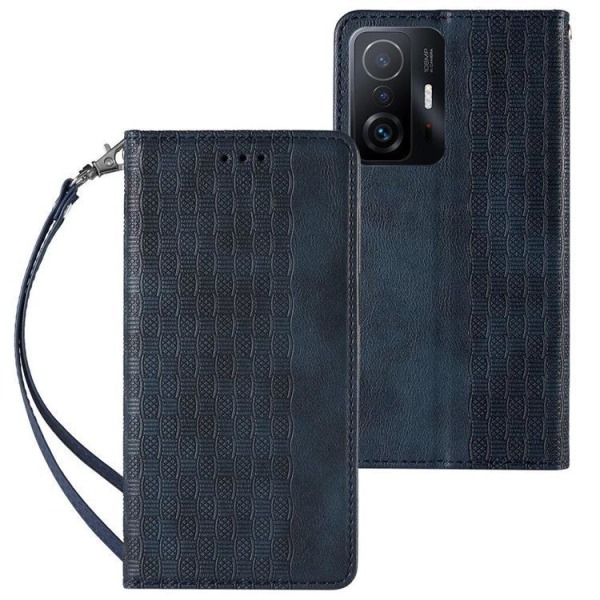Xiaomi Redmi Note 11 Wallet Case Magnet Strap - Blå