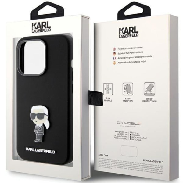 KARL LAGERFELD iPhone 15 Pro Mobilskal Ikonik Metal Pin