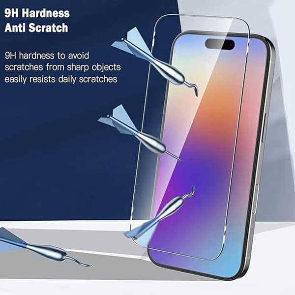 Mobilskal till iPhone 17 Pro Max TPU med Härdat Glas - Clear Transparent