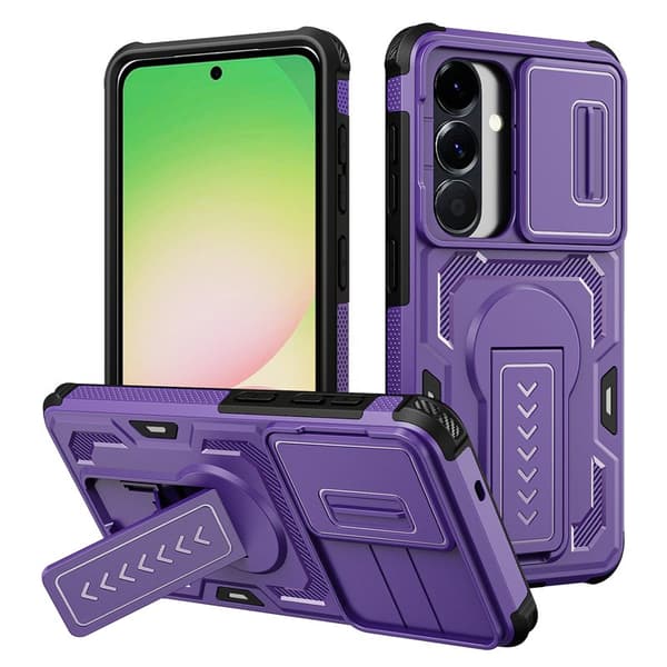 Mobilskal för Samsung Galaxy S26 PC + TPU Kickstand - Lila