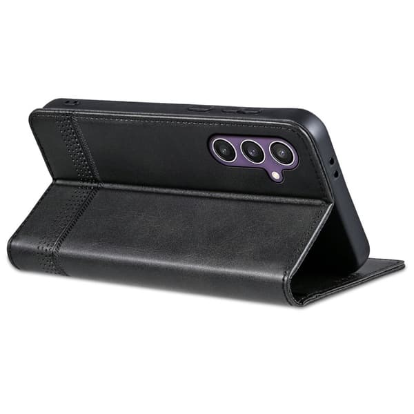 AZNS Samsung Galaxy S24 FE Plånboksfodral Konstläder - Svart
