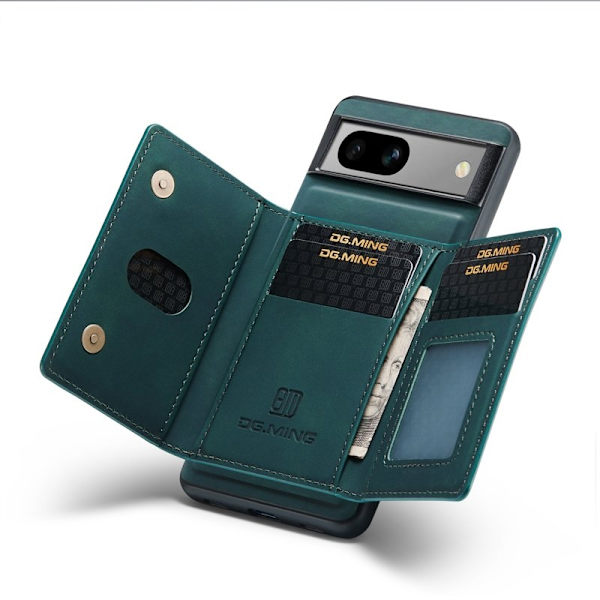 DG.MING Google Pixel 7a Konstläder Plånboksfodral Grön