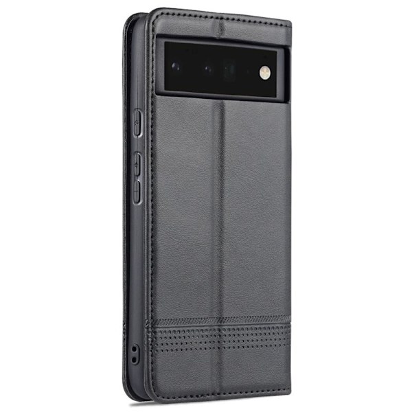 AZNS Smooth Design Konstläder Plånboksfodral för Google Pixel 6 Pro - Svart