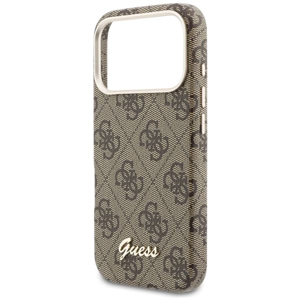 Guess telefontaske til iPhone 17 Pro MagSafe 4G Script - Brun Brun