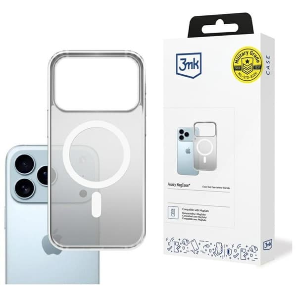 3MK Telefontaske til iPhone 17 Pro Max MagSafe Frosty - Hvid Vit