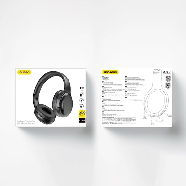 Dudao On-ear Bluetooth 5.3 Trådløs Høretelefon X22Pro - Sort Black