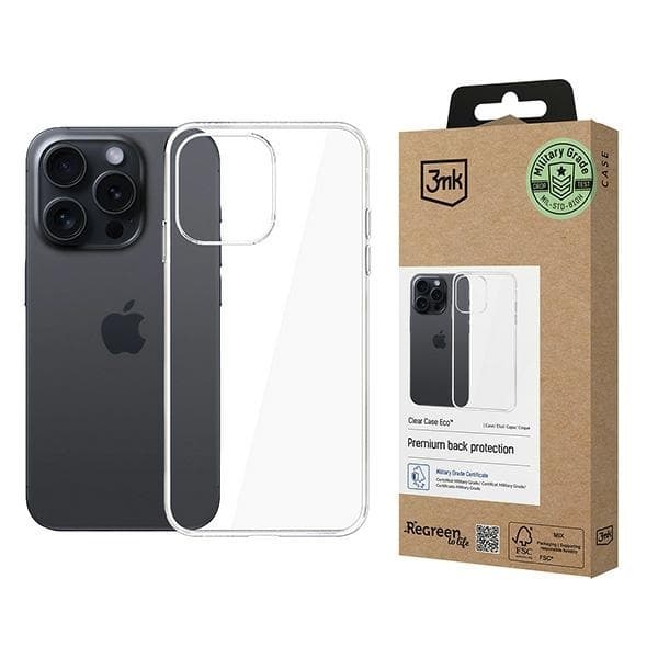 3MK Telefontaske til iPhone 16 Pro Max Eco - Klar Transparent
